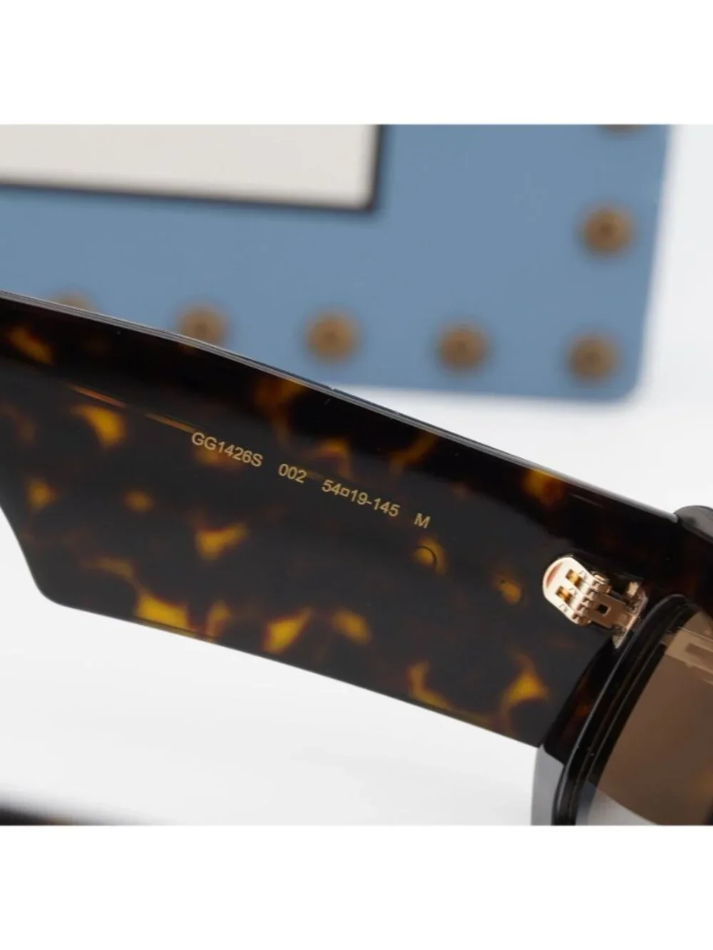 Gucci GG1426S 002 Rectangle Sunglasses - Havana / Brown
